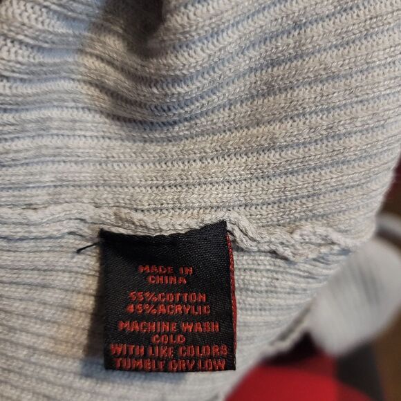 Yoki Gray Ribbed Lace Up Chest Mock Neck Long Sleeve Sweater Size Small - Picture 9 of 11